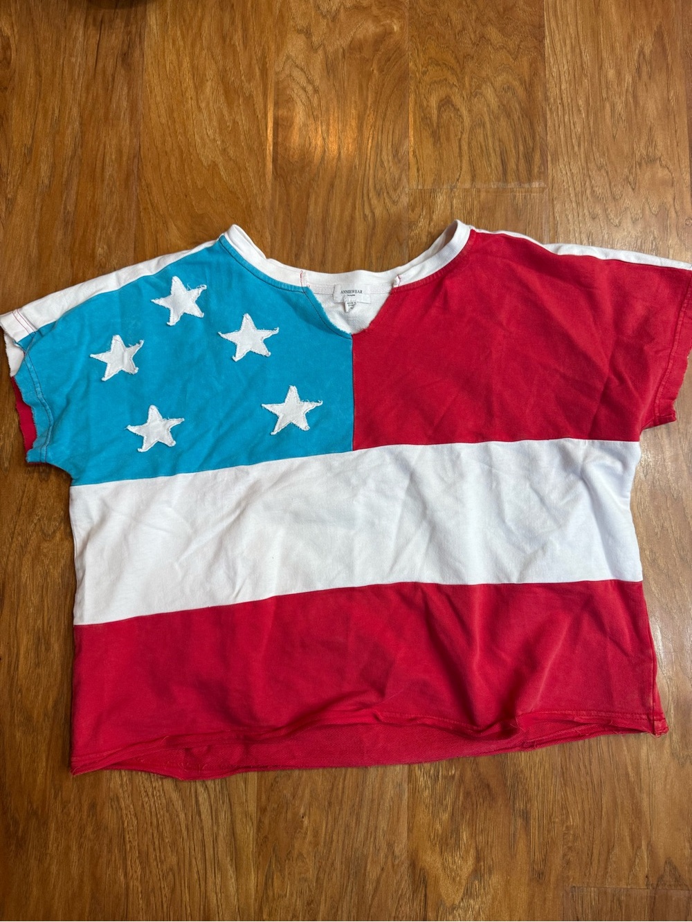 American flag boxy tshirt